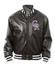 Glowrexs Colorado Rockies Bomber Black Leather Jacket