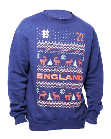 Glowrexs Oversized England 22 Christmas Sweatshirt