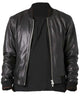 Glowrexs Men’s Black Bomber Leather Jacket