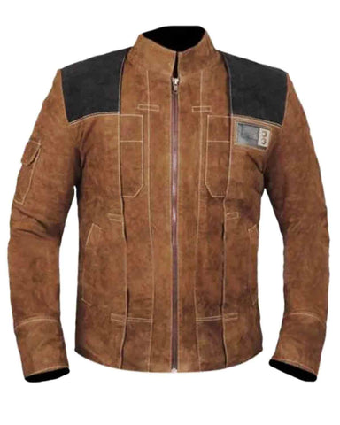 Glowrexs Solo A Star Wars Story Light Brown Motorcycle Suede Jacket