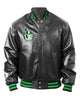 Glowrexs Boston Celtics Bomber Black Leather Jacket
