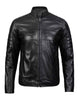 Glowrexs Men’s Black Classic Cafe Racer Leather Jacket