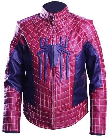 Glowrexs Spiderman No Way Home Red Leather Jacket