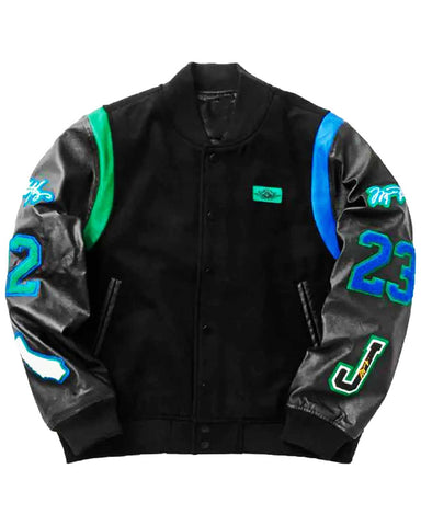 Glowrexs Aleali May Air Jordan Letterman Jacket