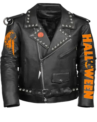 Glowrexs Halloween Biker Leather Jacket
