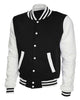 Glowrexs Men's Letterman Black and White Varsity Jacket