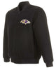 Glowrexs Baltimore Ravens Bomber Black Wool Jacket