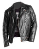 Glowrexs Mens Asymmetrical Black Leather Motorcycle Jacket
