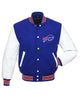 Glowrexs Blue and White Buffalo Bills Letterman Jacket
