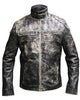 Glowrexs Retro Classic Cafe Racer Distressed Men's Black Genuine Leather Jacket