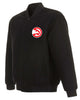 Glowrexs Atlanta Hawks Bomber Black Wool Jacket