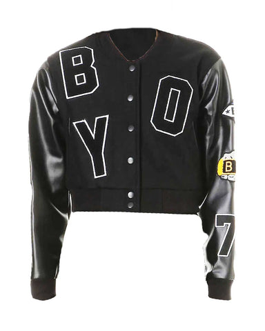 Glowrexs Boy London Crop Letterman Jacket