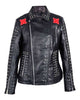 Glowrexs Vox Lux Raffey Cassidy Studded Leather Jacket