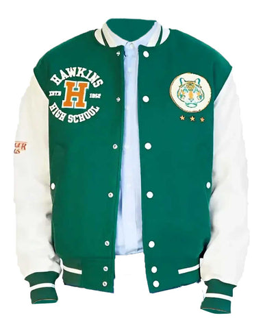 Glowrexs Stranger Things Wool Blend Baseball Jacket