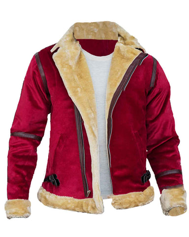 Glowrexs Spirited 2022 Ryan Reynolds Red Suede Jacket