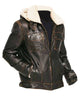 Glowrexs Men’s Brown Waxed Hooded Aviator Jacket