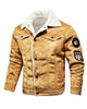 Glowrexs Men Aviator Bomber Leather Jacket