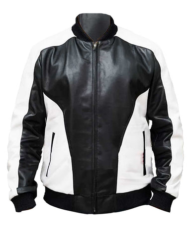 Glowrexs Mohammed Amer Black Adam Bomber Leather Jacket