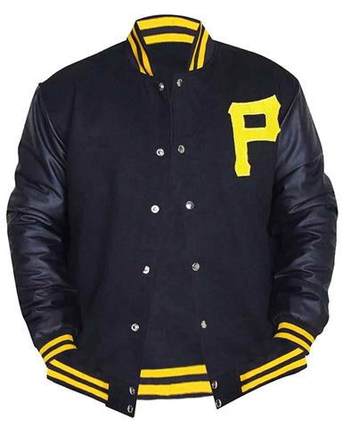 Glowrexs Pittsburgh Pirates P Logo Majestic Varsity Jacket