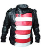 Glowrexs Captain America Winter Soldier Bucky Barnes Red & Black Leather Jacket