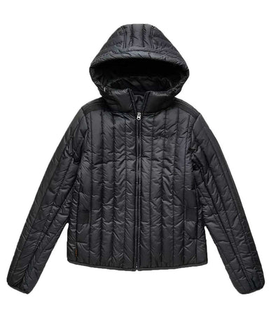 Glowrexs Chicago P.D. S10 Tracy Spiridakos Black Quilted Hooded Jacket