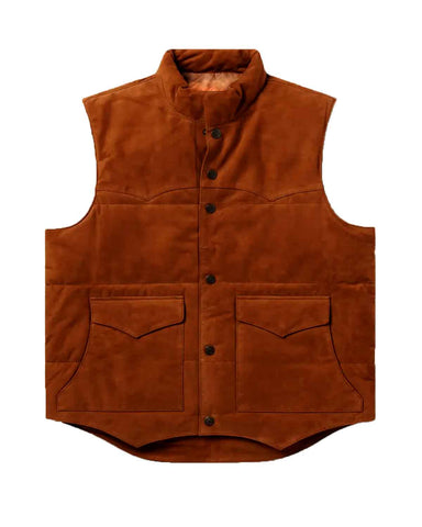 Glowrexs Men’s Suede Western Leather Vest