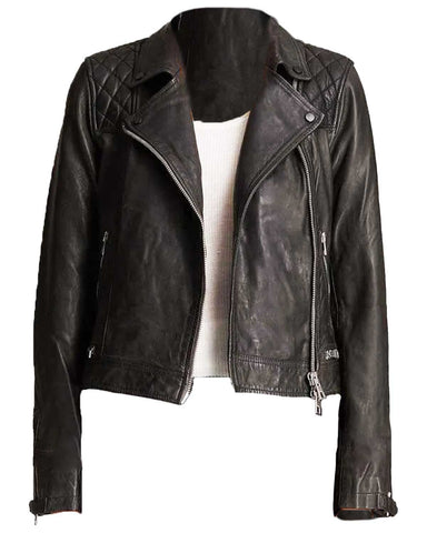 Glowrexs Red Sparrow Jennifer Lawrence Black Leather Jacket