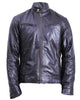 Glowrexs Men's Black Cafe Racer Lambskin Leather Jacket