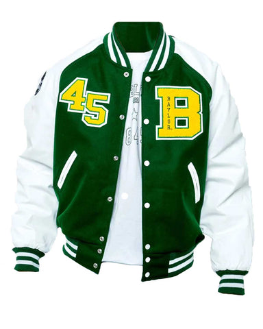 Glowrexs Baylor Collegiate University B Letterman Jacket
