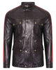 Glowrexs Daytona Leather Jacket Red Stripe