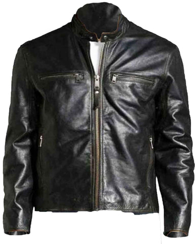 Glowrexs Men's Altered Carbon Takeshi Kovacs Biker Leather Jacket