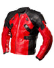 Glowrexs Armored Red and Black Deadpool Biker Jacket