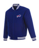 Glowrexs Buffalo Bills Royal Blue Wool Bomber Jacket