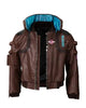 Glowrexs Cyberpunk 2077 Samurai Brown Leather Jacket