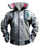 Glowrexs Cyberpunk 2077 Samurai Grey Bomber Leather Jacket