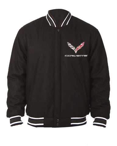 Glowrexs Black Corvette Varsity Wool Jacket