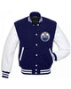 Glowrexs Edmonton Oilers Letterman Blue and White Jacket