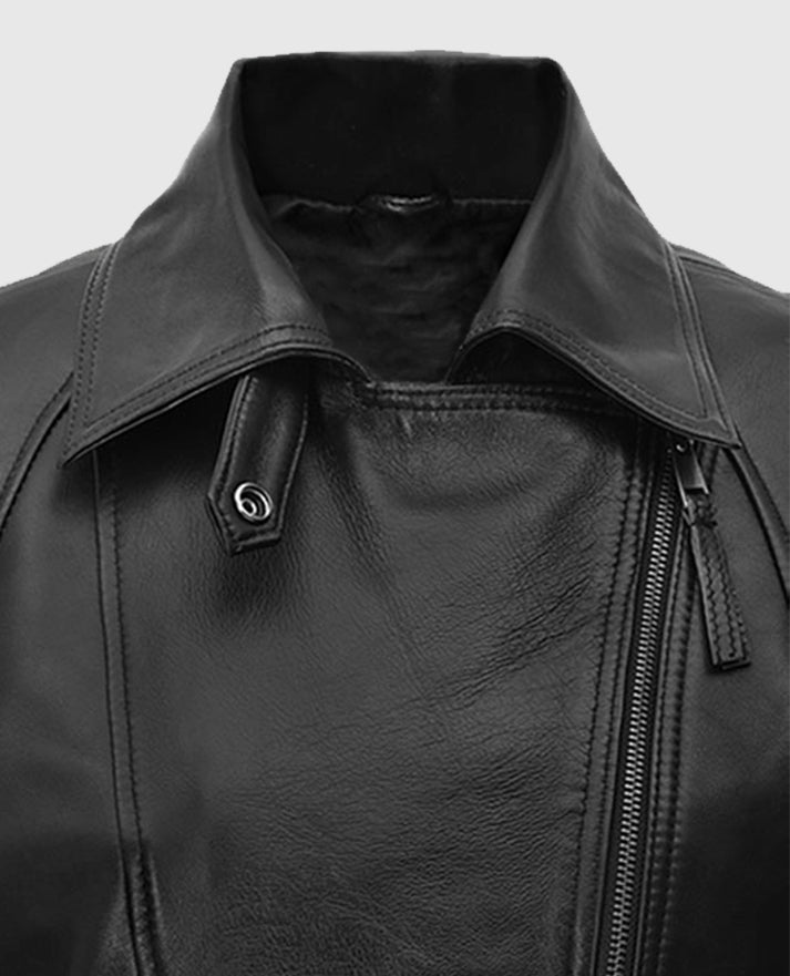 Women's Checkerboard Black and White Moto Jacket