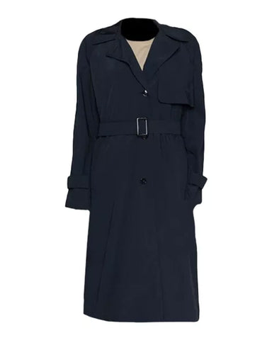 Glowrexs Women’s Long Navy Blue Trench Coat