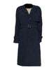 Glowrexs Women’s Long Navy Blue Trench Coat