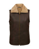 Glowrexs Women’s Brown Sheepskin Gilet