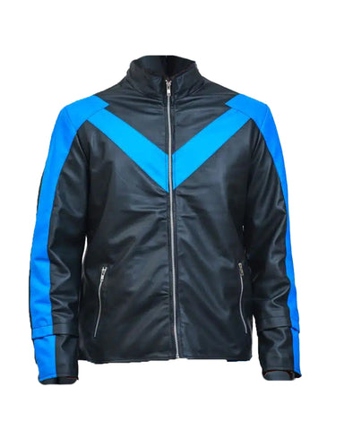 Eite Black Night The Wing Mens Faux Leather Jacket