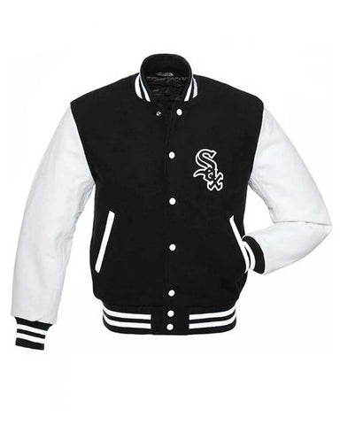 Glowrexs Chicago White Sox MLB Varsity Black and White Jacket