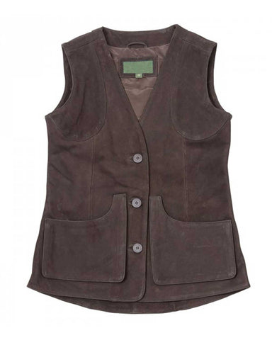 Glowrexs Brown Leather Women’s Shooting Vest