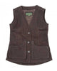 Glowrexs Brown Leather Women’s Shooting Vest