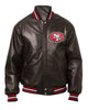 Glowrexs 49ers SF Varsity Leather Jacket
