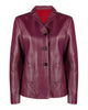 Glowrexs Maroon Leather Jacket Womens