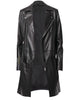 Glowrexs Women’s Slim Fit Black Leather Long Coat