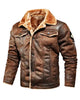 Glowrexs Men Aviator Bomber Leather Jacket