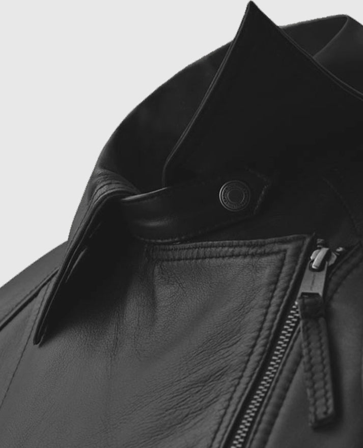 Women's Checkerboard Black and White Moto Jacket